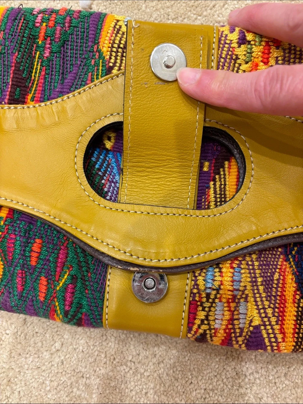 Anthropologie Clutch Leather Bag